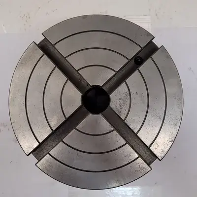 4 JAW LATHE CHUCK, 7-3/4" DIAMETER, 1-1/4" THROUGH HOLE