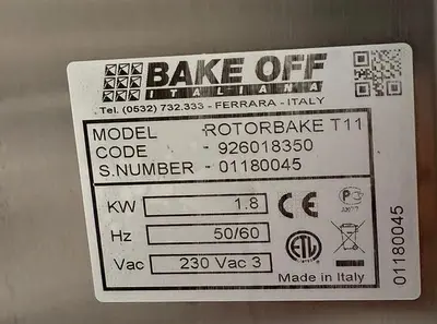 Used BAKEOFF ROTOBAKE T11 Ovens Texas US | Bakery Machinery and Engineering #1770441
