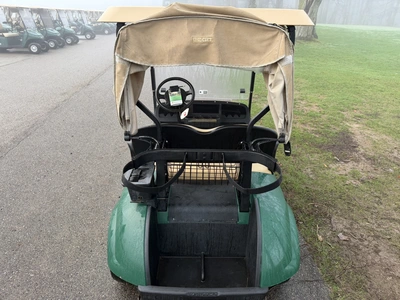 (1) 2015 E-Z-Go golf cart with a Kawasaki gas engine, includes canopy, ball cover, club cover, fold-...