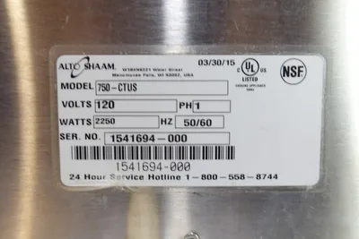 USED Alto-Shaam 750-CTUS
