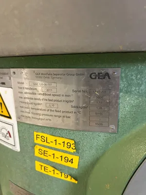 USED 2011 GEA WESTFALIA GSE 125-06-777