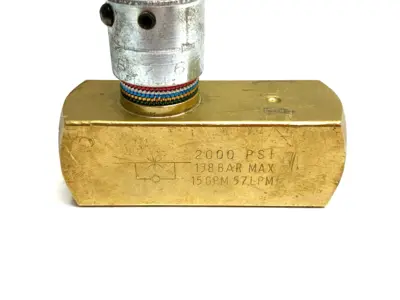 USED PARKER COLORFLOW IN-LINE HYDRAULIC FLOW CONTROL VALVE 1/2" CONNECTION