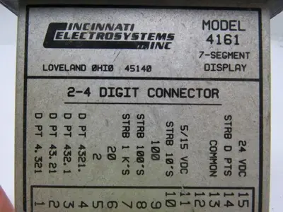 Cincinnati Electrosystems 4161-2-24 7 Segment Display