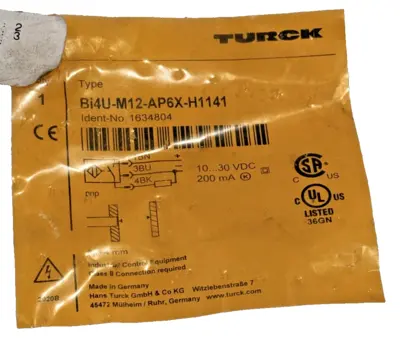 NEW TURCK Bi4U-M12-AP6X-H1141 INDUCTIVE PROXIMITY SWITCH SENSOR Bi4UM12AP6XH1141