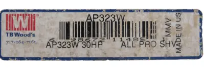 NEW TB WOODS AP323W VARIABLE SPEED 30HP ALL-PRO SHEAVE