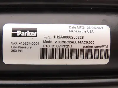 Parker 2.00CBC2ALU14 Pneumatic Air Cylinder 2" Bore 5" Stroke Rear Clevis Mount
