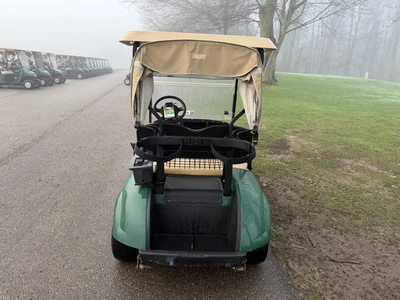 (1) 2015 E-Z-Go golf cart with a Kawasaki gas engine, includes canopy, ball cover, club cover, fold-...