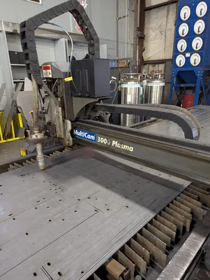 Multicam 3000 Plasma Table 5′ X 20′ w/ Gantry and Hypertherm HPR130