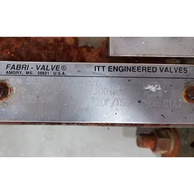 Used 4" Stainless Steel Fabri-valve Slide Knife Gate Valve