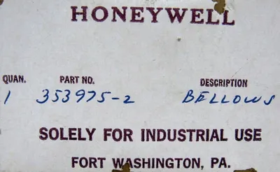 NEW HONEYWELL 353975-2 BELLOWS 3539752