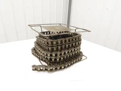 RS100 Roller Chain 1 Strand 1.250" Pitch 3/4" Rollers Large Reel 36 Feet Length