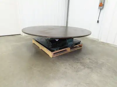 1" Steel Top Turn Table Work Bench Uncoiler 72" Top 2Hp 180V DC Motor