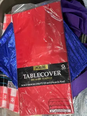 Patriotic Tablecloths, Cloths, Flags, and Decorations Assortment