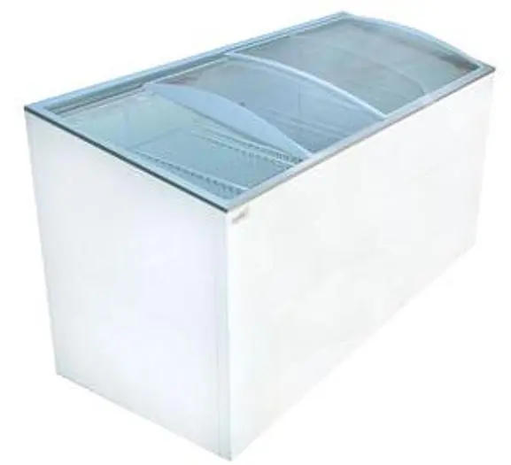 CURVED GLASS TOP DISPLAY FREEZER CURVED LID - 14.8 Cu.ft