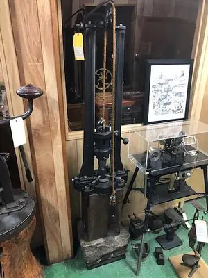 5350-385 Antique Rare Foot Drop Hammer Press Circa 1890 MFG. by Blundell & Co.