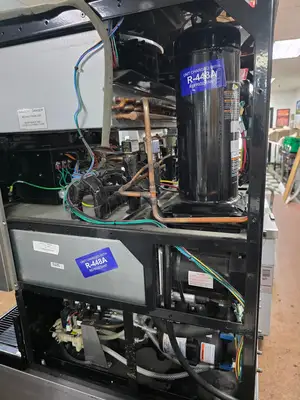 Used FBD MFG Used 26" FBD 774 Four Barrel Frozen Carbonated Beverage Dispenser 230V As Is Slushie Machines Illinois US | Falcon Restaurant Supply #1375159