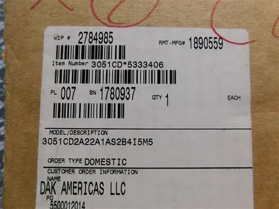 USED ROSEMOUNT ANALYTICAL 3051CD2A22A1AS2B4I5M5