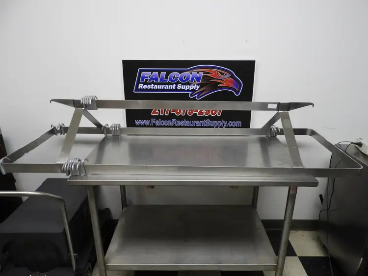 Used Falcon Restaurant Supply Used Overhead Stainless Steel Pot/Utensil Hanger Rack 72"x24"x12.5" Restaurant Equipment (Miscellaneous) Illinois US | Falcon Restaurant Supply #1376499