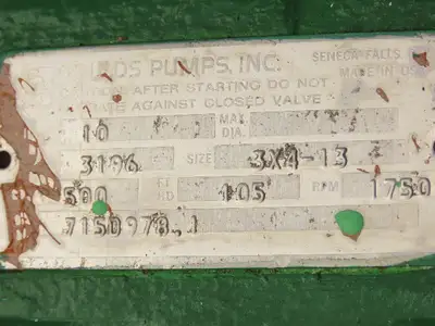 Used GOULDS _UNKNOWN_ Centrifugal Pumps Indiana US | Arrow Industrial #1367397