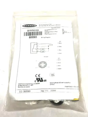 NEW BANNER ENGINEERING WORLD-BEAM ALL PURPOSE PHOTOELECTRIC SENSOR M12 INTEGRAL