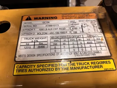 USED 2018 CATERPILLAR GC70K