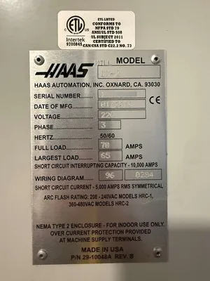 Used 2018 HAAS DM-2 Vertical Machining Centers California US | MachineStation #515951