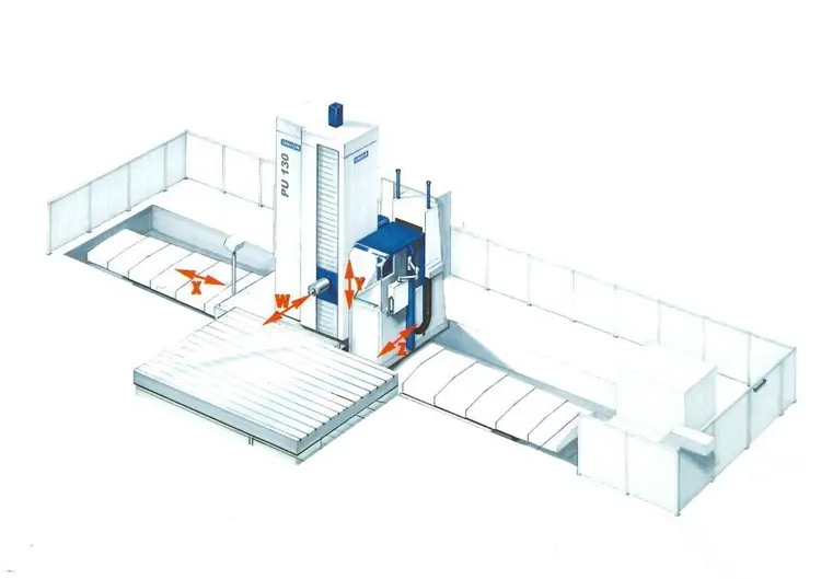 Used UNION PU 130 X: 6000 - Y: 2000 - Z: 800 MM CNC Horizontal Floor Type Boring Mills BE | Apt International N.V #361987