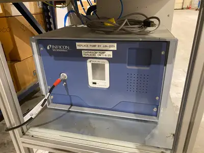 USED ZELTWANGER ZEDFLEX RACK MOUNTED LEAK TESTING SYSTEM ZEDBASE+, INFICON XL3000