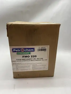 NEW PETROCHEM FOODSAFE FMO 220 FOOD MACHINERY OIL ISO 220 5 GALLONS