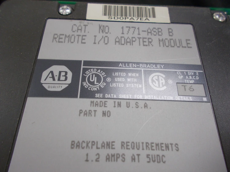 Used Allen-Bradley 1771-AB SER B Firm G   - 1771-WB PLC Input & Output Arizona US | ASSET CONVERSION SPECIALISTS, INC. #321149