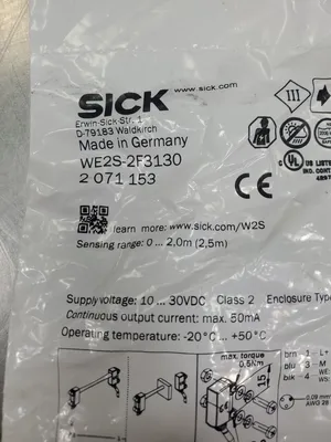 SICK WE2S-2F3130 (2071153) Proximity Sensor, 10-30VDC. 5D-36