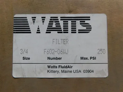 USED WATTS REGULATOR CO. F602-06WJ