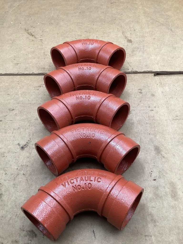 Victaulic Firelock 90°; No. 10 Grooved Elbow Fitting