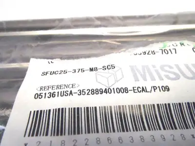 SFU25-375-M8-SC5 | Misumi  Precision Linear Shafts One End Tapped WF LOT OF 4 - New Other