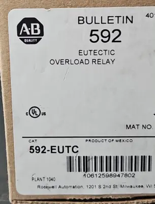 Allen Bradley 592-EUTC Eutectic Overload Relay loc4C23