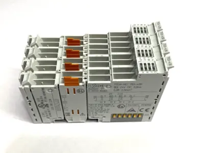 USED WAGO DIGITAL INPUT MODULE 8-CHANNEL 24VDC NO TERMINALS LOT OF 4