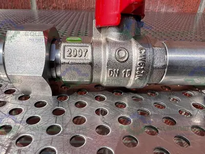 NEW CHEMGLASS STAINLESS STEEL BALL VALVE MALE TO FEMALE 1/2"