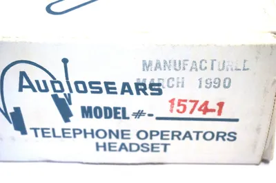 NEW AUDIOSEARS 1574-1 OPERATORS HEADSET 15741