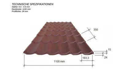 24mm Metal Tile Roof Sheet Roll Forming Line