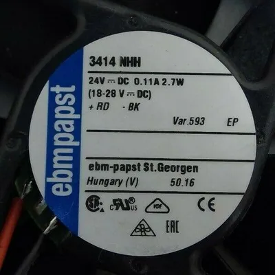 Ebmpapst - 3414 NHH - 24VDC Axial Fan 5D