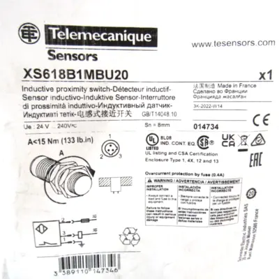 NEW TELEMECANIQUE XS618B1MBU20 PROXIMITY SWITCH