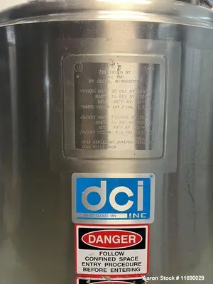 Used DCI 1,000 Liter Stainless Steel Mixing Reactor | 30 PSI Jacketed Emulsification Vessel