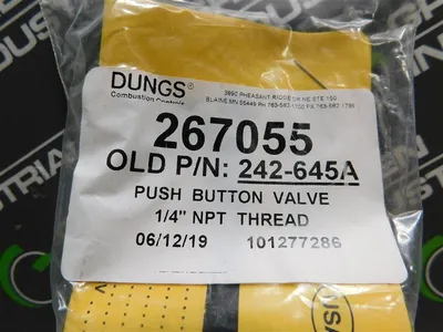 DUNGS 267055 Push Button Valve 1/4" NPT Thread 242-645A New