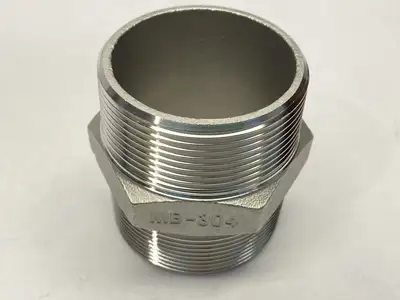 4810T239 | British Standard Low-Pressure 304 SS Male Pipe Fitting 2" BSPT x 2" NPT - New