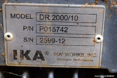 Used IKA WORKS DR 2000/10 Colloid Mills Illinois US | Aaron Equipment #85728