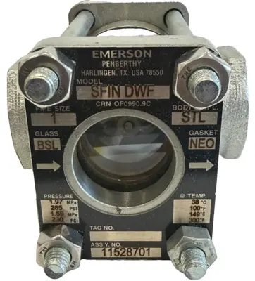 NEW EMERSON PENBERTHY SFIN DWF LIGHT FLOW INDICATOR SFINDWF