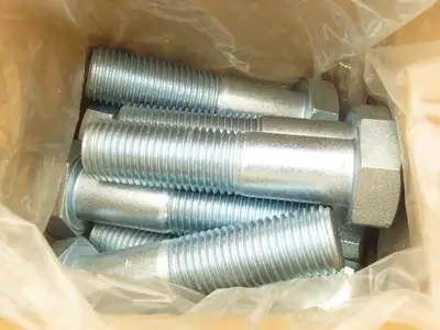 G.5+ZPCr3+ Bolt Hex Cap Screw 1.5"-6 Partial Thread 6" L Grade 5 Lot of 20