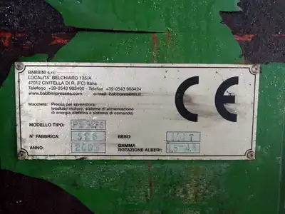 2003 BABBINI P 32 FS Presse de déshydratation de la pulpe de sucre | Perry Equipment (3)