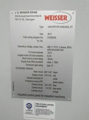 2017 WEISSER Univertor AS90 CNC Lathe | Machinery For Sale (5)