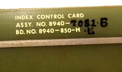 USED WARNER & SWASEY 8940-7081 PC INDEX CONTROL BOARD 89407081